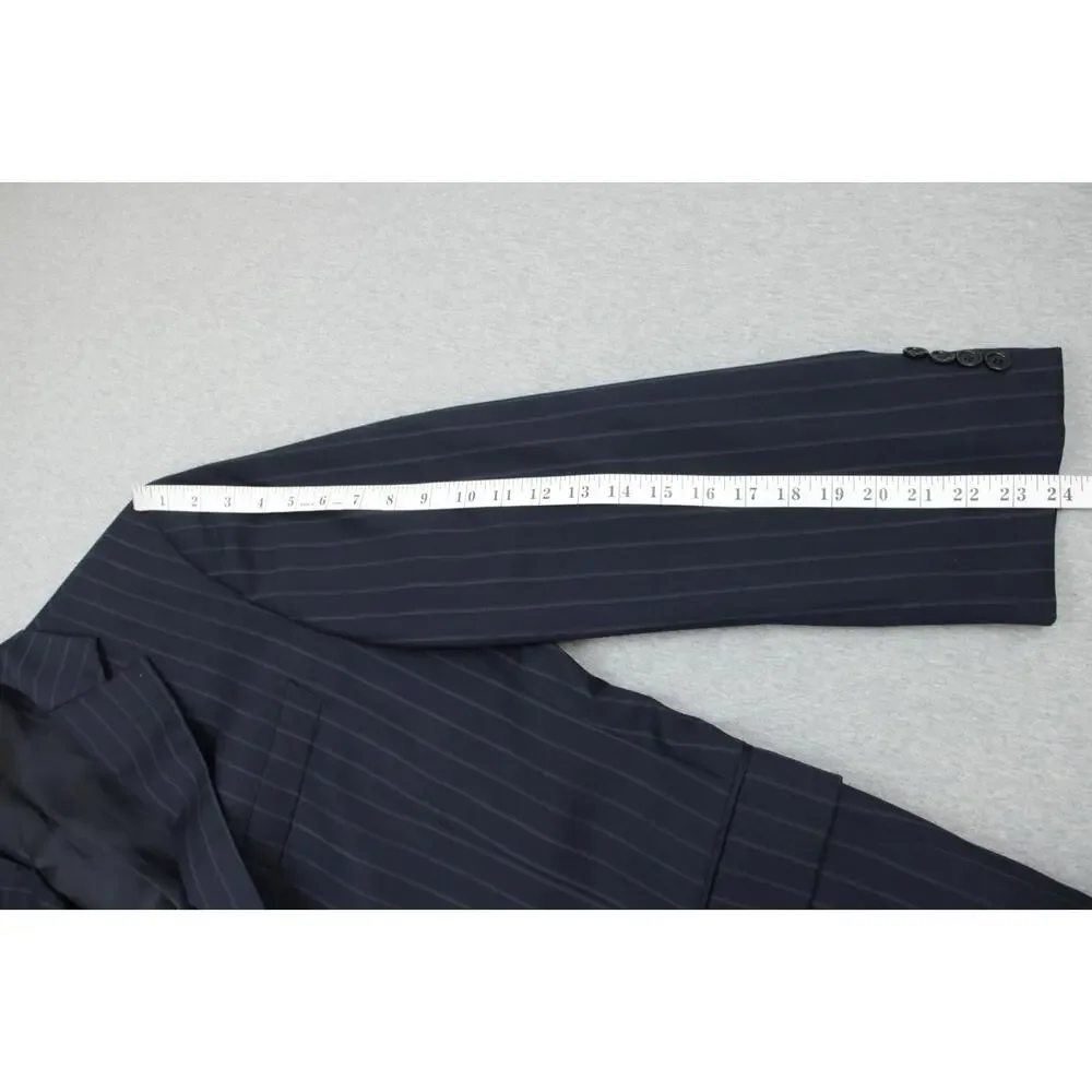 Brooks Brothers Suit Mens 43R / 38W Blue Stripe 1818 Madison x Estrato - 2 Piece